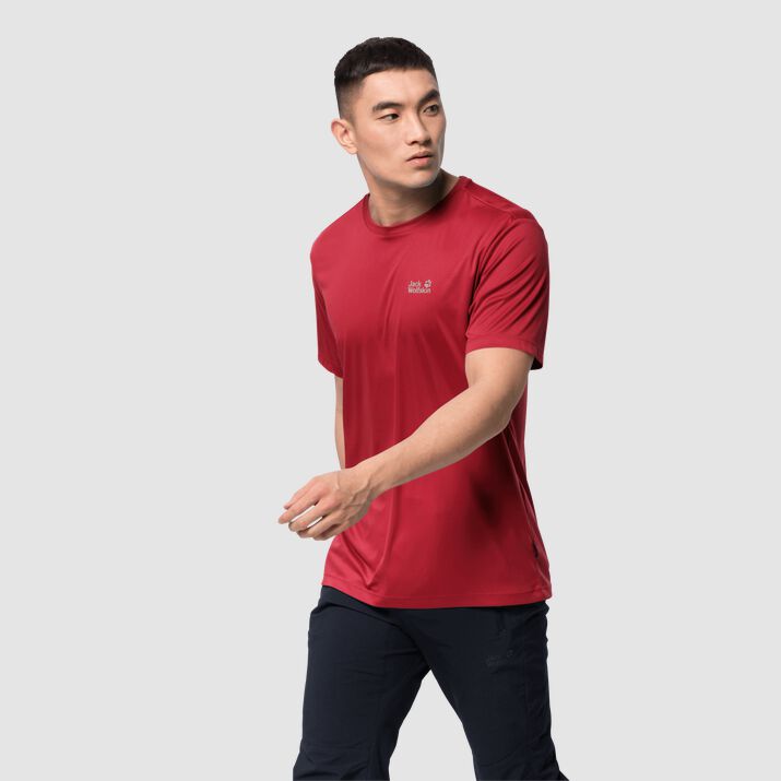 Jack Wolfskin Mens Tech T-shirt Red 931502UVY